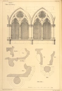 Fenêtres dans le Hall du Monastère, Cluny, tiré de 