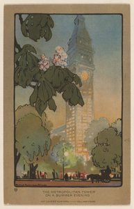 La tour Métropolitaine par une soirée d