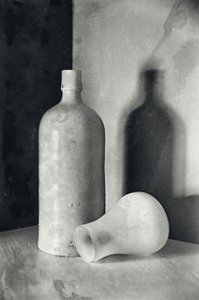 Nature morte avec une bouteille vintage - Raffaele Corte