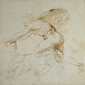 Hercule maîtrisant un lion