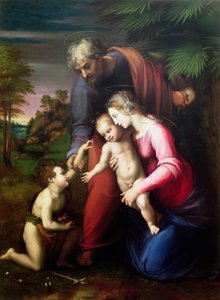 Sainte Famille avec Jean le Baptiste, 1513-14 - Raffaello Sanzio Raphael