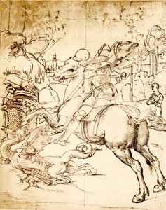 Saint Georges tuant le dragon - Raffaello Sanzio Raphael