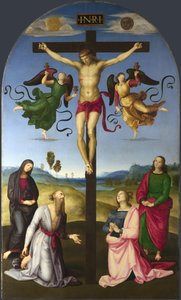 Le Christ crucifié avec la Vierge Marie, les saints et les anges La Crucifixion Mond, 1502-1503