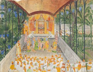 Célébration de la Naissance de Krishna Janamashtami, vers 1880-1900