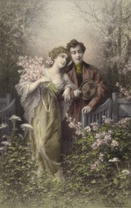 Couple avec des fleurs
