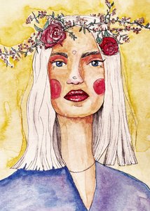 Dame à la couronne de fleurs - Raissa Oltmanns
