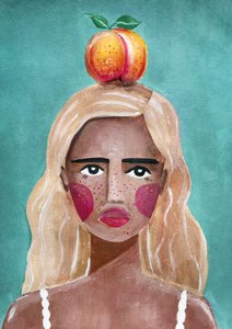 Femme avec une pêche - Raissa Oltmanns