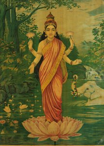 Lakshmi, par Raja Ravi Varma et Ravi Varma Press, années 1930 - Raja Ravi Varma