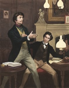 Henry Irving (1870-1919) avec William Hoskins (gouache sur papier)