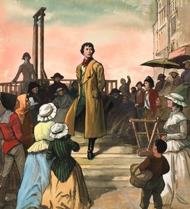 Sydney Carton, tiré du "Conte de deux villes" de Charles Dickens (gouache sur papier)