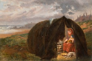 Gitans campés sur la plage, près de South Shields, 1876