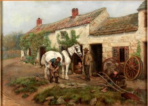 Forge, Hexham Bridge End, 1885