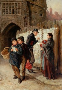 Le vendeur de ballades, la porte noire, 1884 - Ralph Hedley