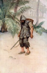 Illustration pour Robinson Crusoé par Daniel Defoe