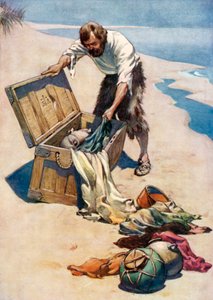 Illustration pour Robinson Crusoé par Daniel Defoe