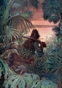 Illustration pour Robinson Crusoé de Daniel Defoe - Ralph Noel Pocock