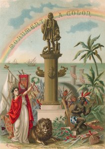 Frontispice du livre sur Colomb - Ramon Puiggari