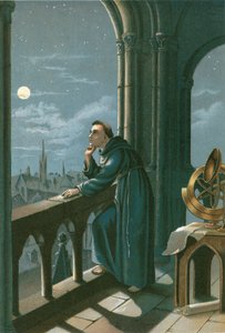 Roger Bacon dans son observatoire à Oxford