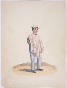 Quito en poncho et nœud papillon