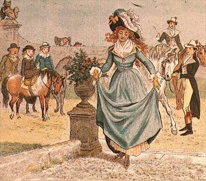 Une belle dame de Ride-a-cock-horse to Banbury Cross