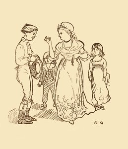 Mme Gilpin paie le postillon pour retrouver son mari, 1878, vers 1918 - Randolph Caldecott