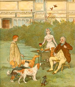 Le garçon fermier avec les chiens de son maître, c1881 - Randolph Caldecott