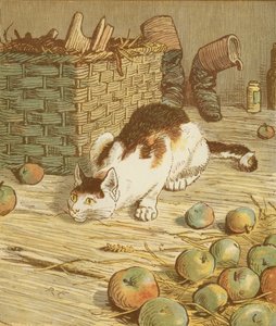 La maison que Jack a construite, comptine cumulative. Le chat qui a mangé le rat qui a mangé le malt. Illustration de Randolph Caldecott. - Randolph Caldecott