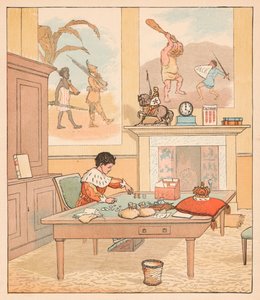 Le roi était dans son comptoir, comptant son argent, 1880 - Randolph Caldecott