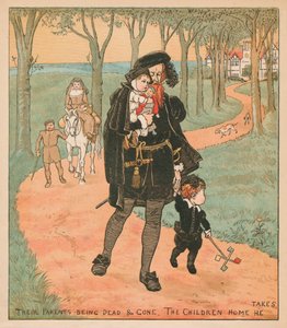 Leurs parents étant morts et partis, les enfants il ramène chez eux, vers 1878