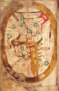 Ms.89 Higden fol.13v Carte du monde