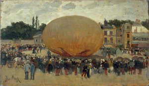 Enlèvement en ballon, vers 1880