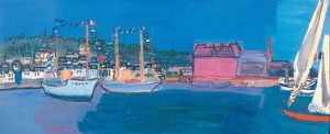 Bateaux mer petits drapeaux maisons petit port quai voiles - Raoul Dufy