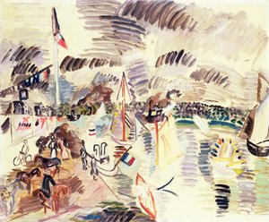 Caudebec, vers 1913 (gouache sur papier) - Raoul Dufy