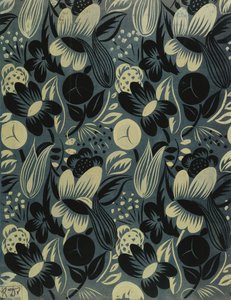 Flowers on Blue Background ; Fleurs sur Fond Bleu