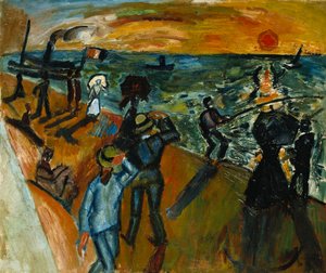 Gust of Wind (Anglers with their lines) ; Coup de Vent (Pecheurs a la Ligne)