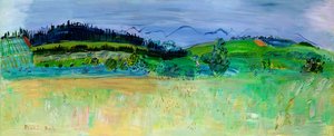 Paysage des Pyrénées Orientales, depuis la route du Boulou - Raoul Dufy