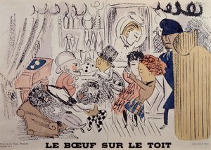 Le Bœuf sur le Toit, illustration du premier numéro de "La Vogue Musicale". - Raoul Dufy