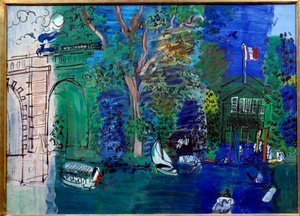 Nogent, le pont rose et le chemin de fer