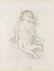 Nu écoutant un coquillage - Raoul Dufy