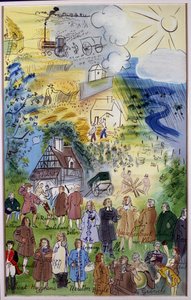 Peinture "La Fee Electricite" de Raoul Dufy (1877 - 1953)