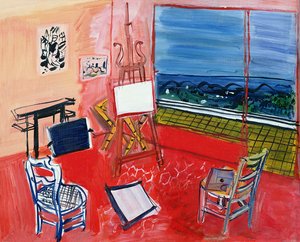 Studio à Vence (huile sur toile) - Raoul Dufy