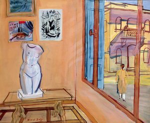 Studio avec un torse, vers 1946 (huile sur panneau)