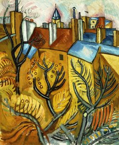 View Out of the Window of a Workshop onto the Rue Seguier ; Vue de la Fenetre de L