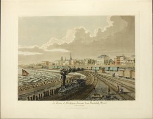 Vue de Michigan Avenue depuis Randolph Street en 1865 - Raoul Varin