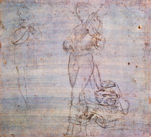 Étude pour figure avec instrument de musique - Raphael