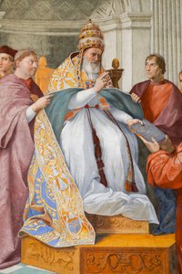 Vertus théologales, avec Grégoire IX représenté comme Jules II