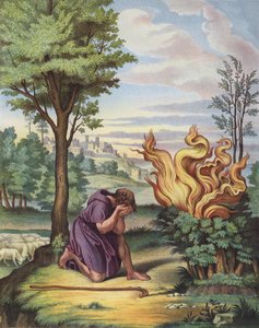 Moïse et le buisson ardent - after Raphael
