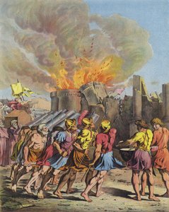 La chute de Jéricho (lithographie en couleur)