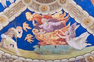 Moïse devant le buisson ardent, plafond de la stanza di Eliodoro, salle d