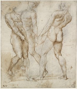 Trois porteurs nus (étude pour la Mise au tombeau du Christ)